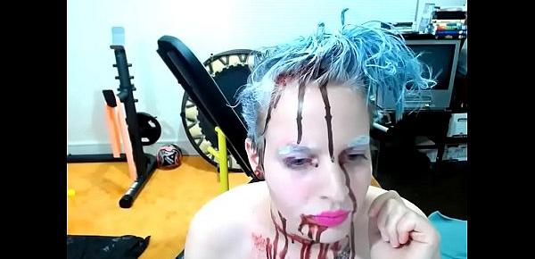  Naugty helloween camgirl spreading her ass